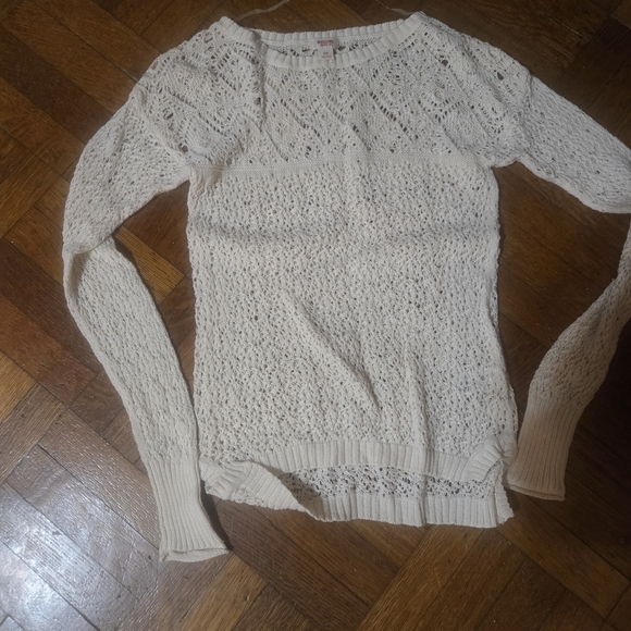 Mossimo Supply Co. White Textured Sweater - Picture 3 of 4